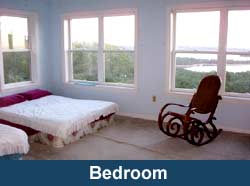 Comfortable bedrooms with views