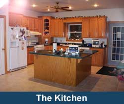 Excellent breakfasts in our kitchen